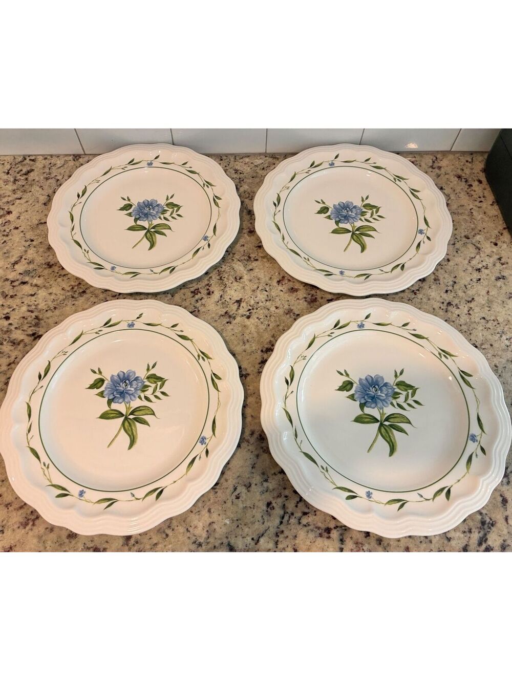 Elderose by Envogue Porcelain Floral Dinner Plates Set of 4